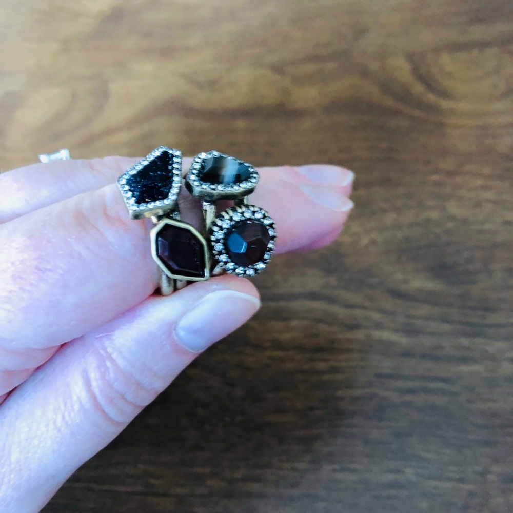 Gemstone Stackable Rings - Picture 2 of 2